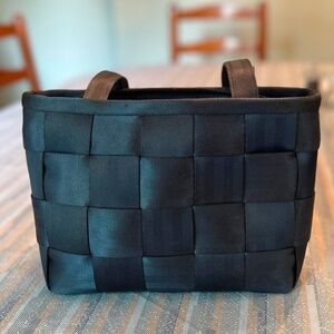 Harvey's Original Seat Belt Bag - medium shoulder tote in steel blue